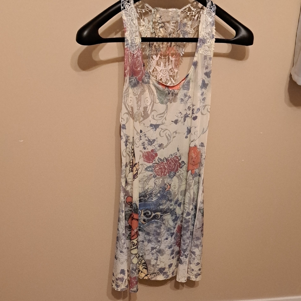 Floral Lace Sleeveless Dress